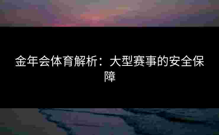 金年会体育解析：大型赛事的安全保障