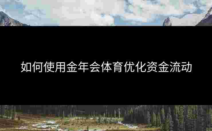 如何使用金年会体育优化资金流动